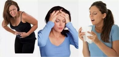 tanda parasit dina awak manusa