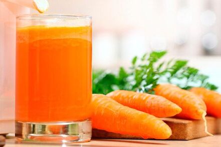 Jus wortel pikeun cacing leutik